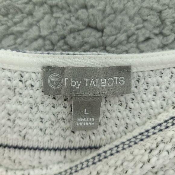 Talbots Striped Knit Tunic with Fringed Hem - Picture 9 of 10